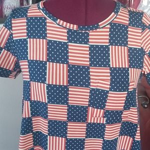 As new Lularoe USA flag dress